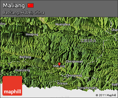 Satellite Panoramic Map of Maliang