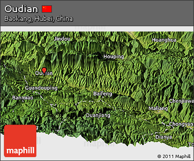 Satellite Panoramic Map of Oudian