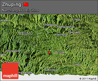 Satellite Panoramic Map of Zhuping