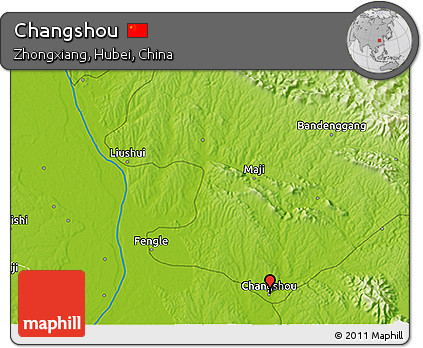 Physical 3D Map of Changshou