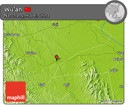 Physical 3D Map of Wu'an