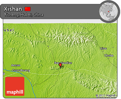 Physical 3D Map of Xishan