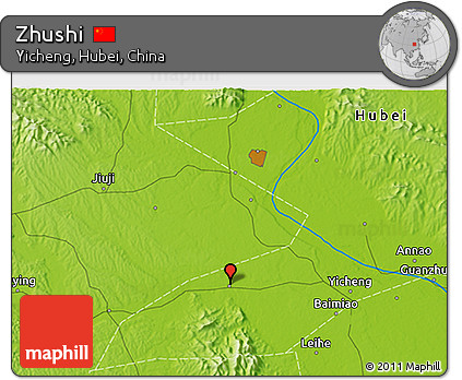 Physical 3D Map of Zhushi