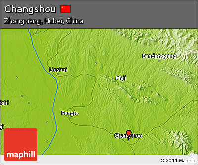 Physical 3D Map of Changshou