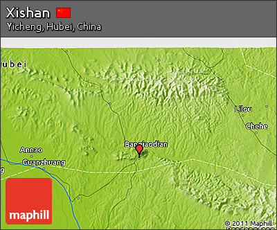 Physical 3D Map of Xishan
