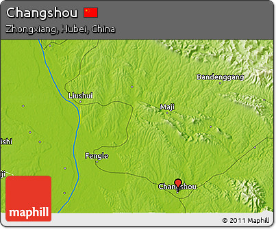 Physical 3D Map of Changshou