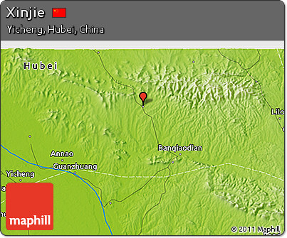 Physical 3D Map of Xinjie