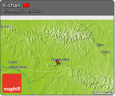 Physical 3D Map of Xishan