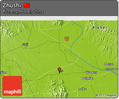 Physical 3D Map of Zhushi
