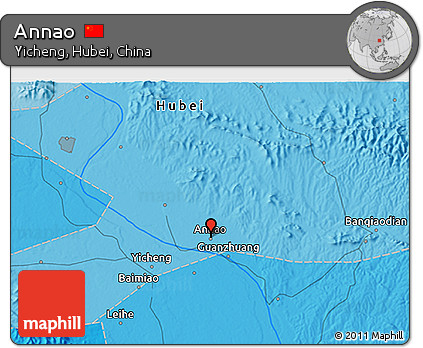 Political 3D Map of Annao