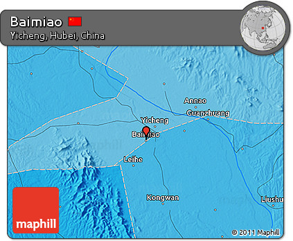 Political 3D Map of Baimiao