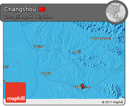 Political 3D Map of Changshou