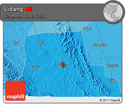 Political 3D Map of Lidang
