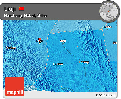 Political 3D Map of Liuji