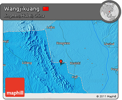 Political 3D Map of Wangjikuang