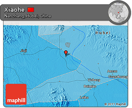 Political 3D Map of Xiaohe