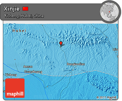 Political 3D Map of Xinjie