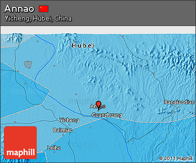 Political 3D Map of Annao