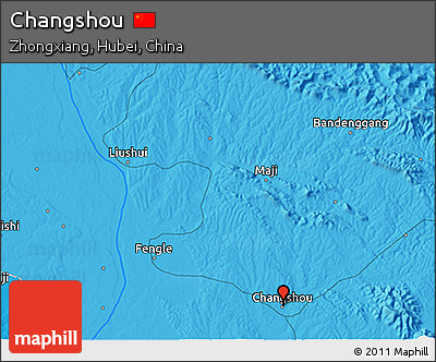 Political 3D Map of Changshou