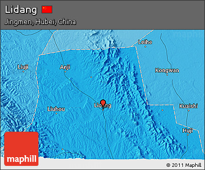 Political 3D Map of Lidang