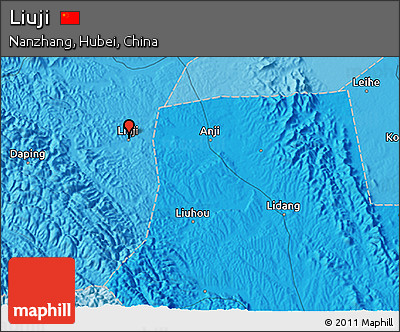 Political 3D Map of Liuji