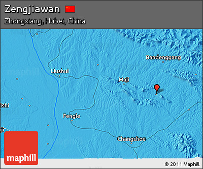 Political 3D Map of Zengjiawan