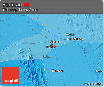 Political 3D Map of Baimiao