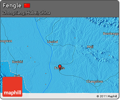 Political 3D Map of Fengle
