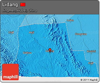 Political 3D Map of Lidang
