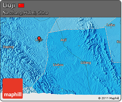 Political 3D Map of Liuji