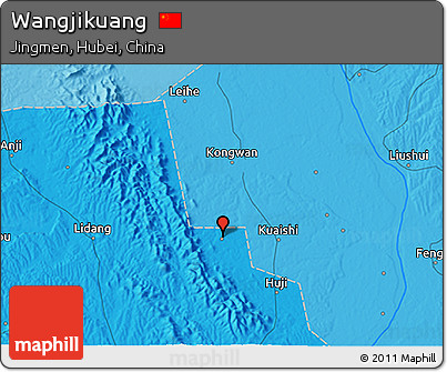 Political 3D Map of Wangjikuang