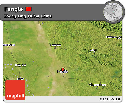 Satellite 3D Map of Fengle