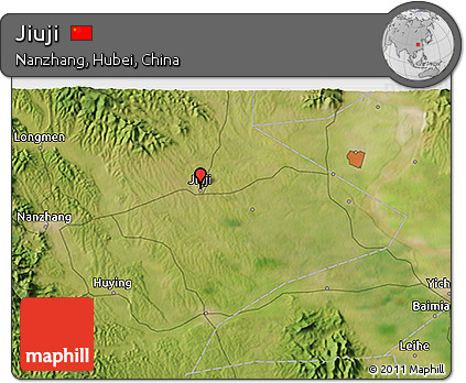 Satellite 3D Map of Jiuji