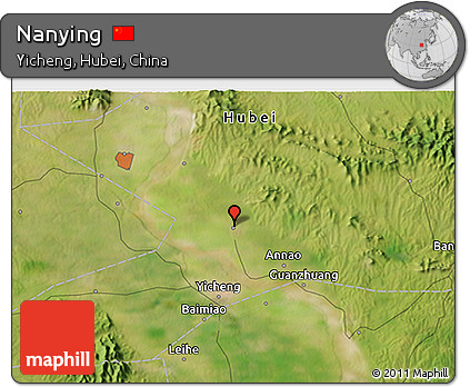 Satellite 3D Map of Nanying