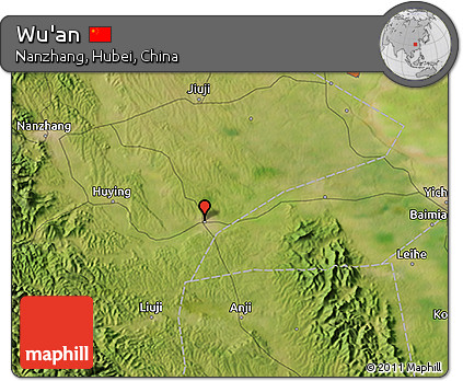 Satellite 3D Map of Wu'an