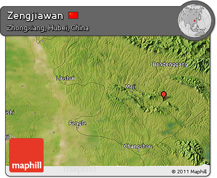 Satellite 3D Map of Zengjiawan