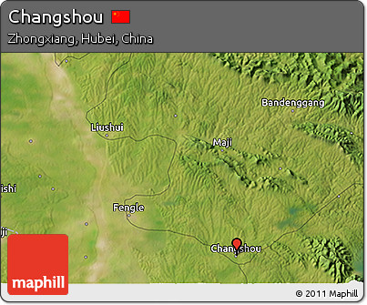 Satellite 3D Map of Changshou