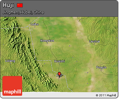 Satellite 3D Map of Huji