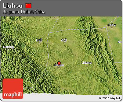 Satellite 3D Map of Liuhou