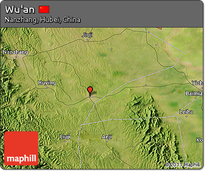 Satellite 3D Map of Wu'an
