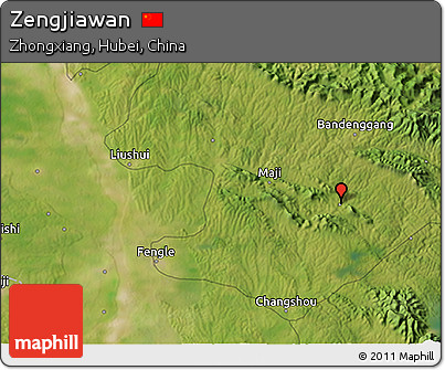 Satellite 3D Map of Zengjiawan