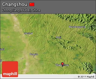 Satellite 3D Map of Changshou