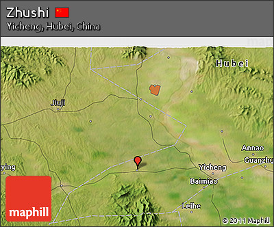 Satellite 3D Map of Zhushi