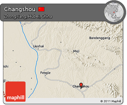 Shaded Relief 3D Map of Changshou