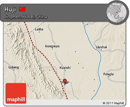 Shaded Relief 3D Map of Huji
