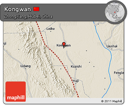 Shaded Relief 3D Map of Kongwan
