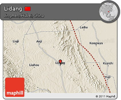 Shaded Relief 3D Map of Lidang