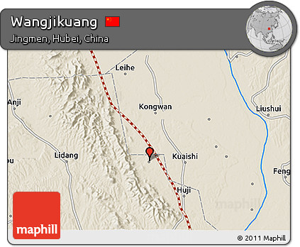 Shaded Relief 3D Map of Wangjikuang