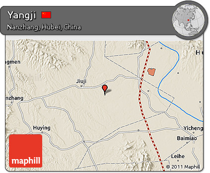 Shaded Relief 3D Map of Yangji