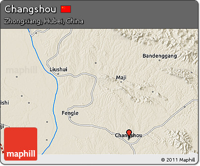 Shaded Relief 3D Map of Changshou